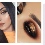 maquillaje negro con dorado