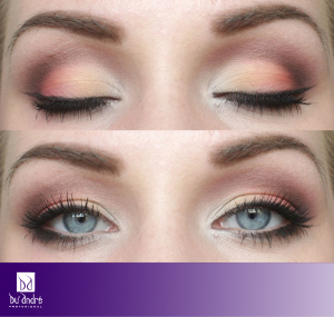 maquillaje ojos juntos