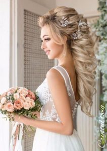 peinados para boda con corona