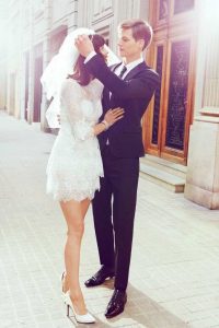 vestidos de novia de civil cortos