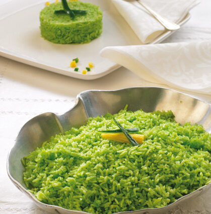 como hacer arroz verde
