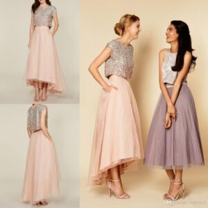 vestidos para damas de honor cortos