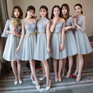 vestidos para damas de honor cortos