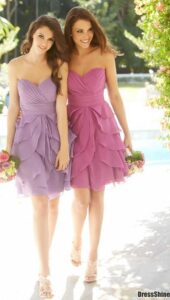 vestidos para damas de honor cortos