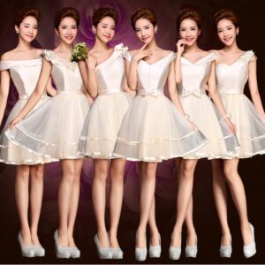vestidos para damas de honor cortos