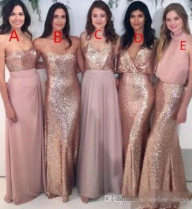 vestidos para damas de honor largos