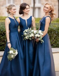 vestidos para damas de honor largos