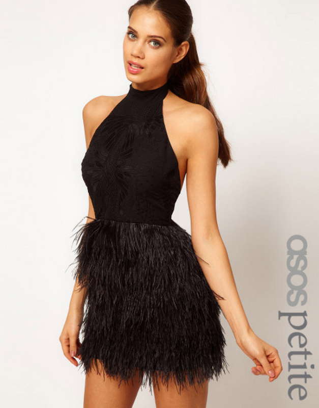 vestido negro de fiesta corto